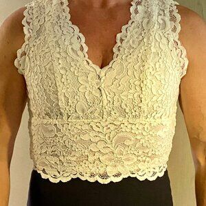 Express lace crop tank, xs